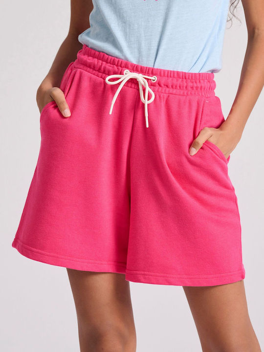 Funky Buddha Women's Sporty Bermuda Shorts Pink