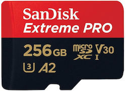 Sandisk Extreme PRO microSDXC 256GB U3 V30 A2 UHS-I με αντάπτορα