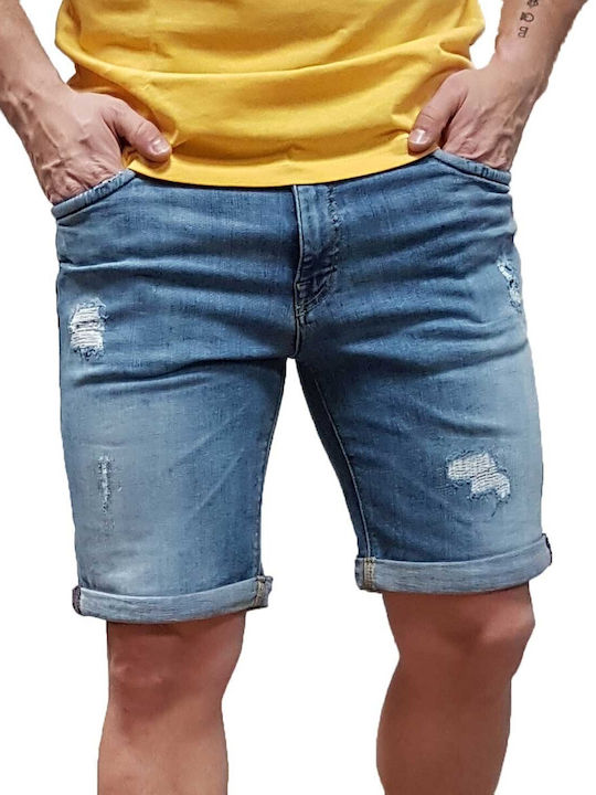 Jack & Jones Rick Herrenshorts Jeans Blue Denim