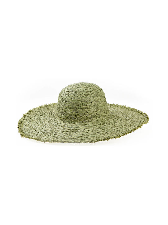 Verde Frauen Korbweide Hut Grün