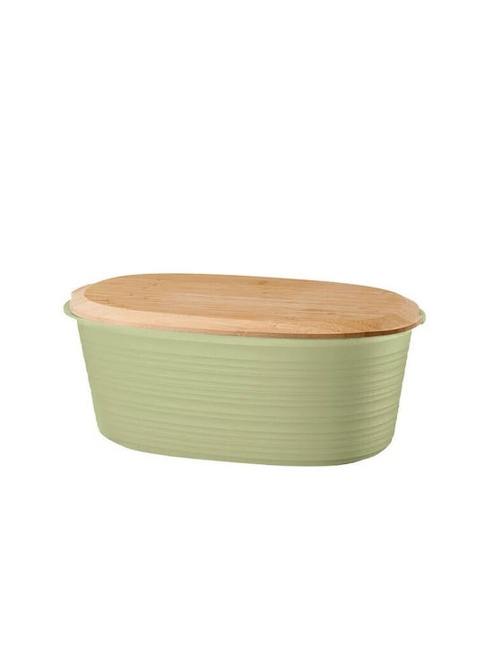 Guzzini Bamboo Bread Box with Lid Green Tierra 31.5x16.5x12.9cm