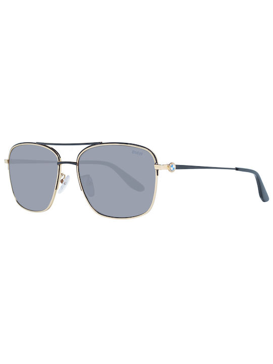 BMW Men's Sunglasses with Gold Metal Frame and Gray Lens BW0029-D 30A