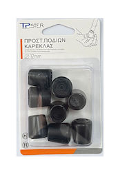 Tpster Dopuri Rotunde cu Cadru Exterior și Diametru 12mm 8buc 17245