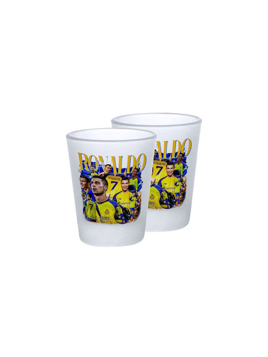 Koupakoupa Cristiano Ronaldo Al Nassr Shot Glasses made of Glass 45ml 2pcs