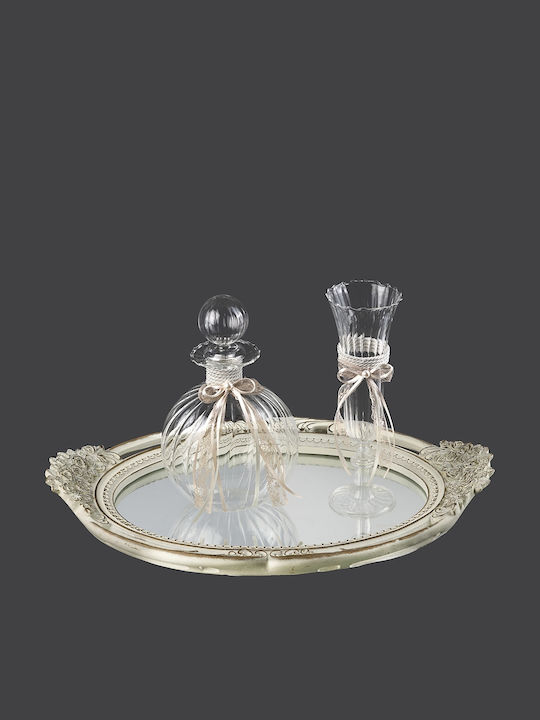 La Vista Set Carafă de Nuntă cu Pahar de Vin din Cristal 2buc