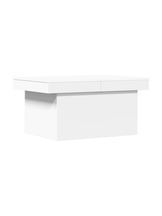 Rectangular Coffee Table White L80xW55xH40cm