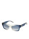 Zadig & Voltaire Unisex Sunglasses with Blue Plastic Frame and Blue Gradient Lens