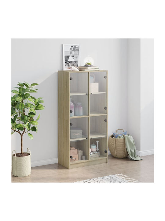 Wohnzimmer Vitrine aus Spanplatte mit Verglasun...