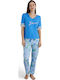 Summer Women's Pyjama Set Blue