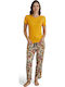 Summer Women's Pyjama Set Yellow