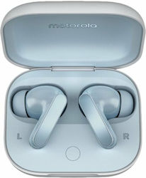 Motorola Moto Buds Bluetooth Handsfree Ακουστικά με Αντοχή στον Ιδρώτα και Θήκη Φόρτισης Glacier Blue