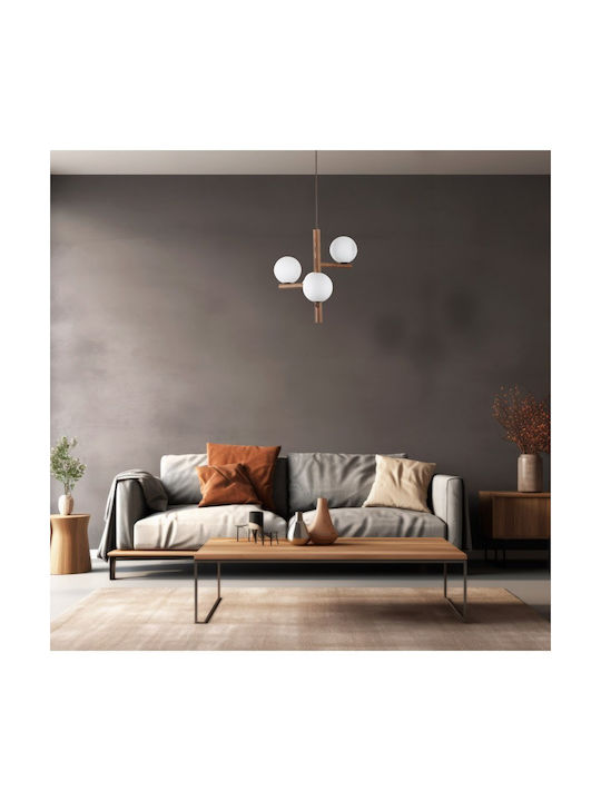 TK Lighting Estera Pendant Light White 33cm