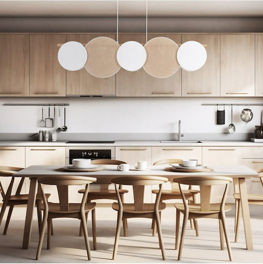TK Lighting Pendant Light White Rail with Socket E27
