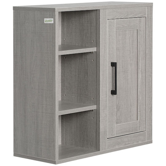 Kleankin Bathroom Cabinet L48xW20xH50cm Gray