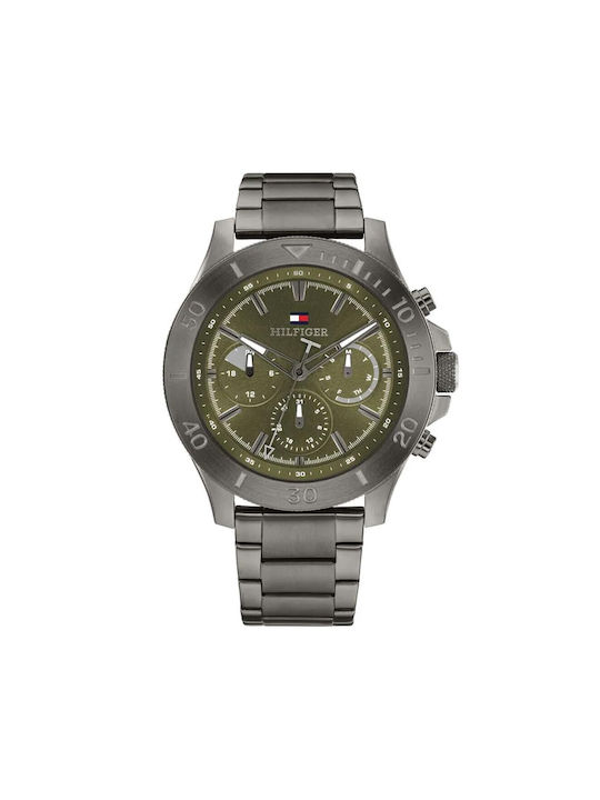 Tommy Hilfiger Bryan Watch Battery with Gray Metal Bracelet