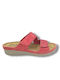 Ibiza Anatomic Women's Leather Platform Wedge Sandals Red