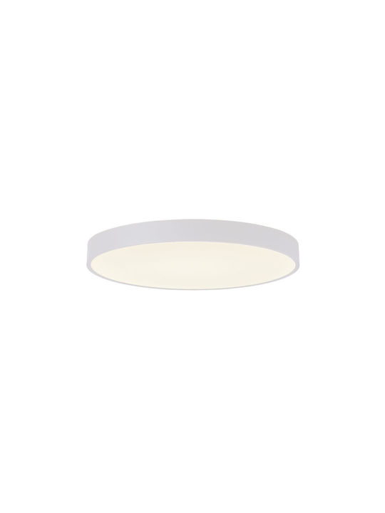 VK Lighting Πλαφονιέρα Οροφής με Ενσωματωμένο LED σε Λευκό χρώμα 80εκ.