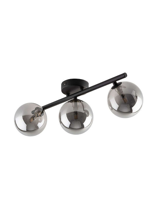 TK Lighting Πλαφονιέρα Οροφής 47εκ. Μαύρη με Ντουί G9