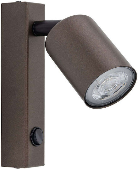 TK Lighting Μονό Σποτ με Ντουί GU10 σε Καφέ Χρώμα