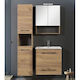 Mabo Dual Badezimmersäule Boden H35xB35xH170cm Braun