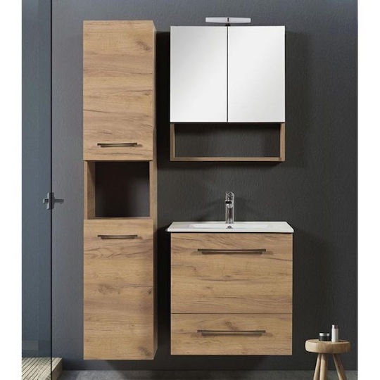 Mabo Dual Badezimmersäule Boden H35xB35xH170cm Braun