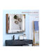 Kleankin Bathroom Mirror Led made of Particle Board with Shelf 70x15cm Brown