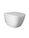 Rak Ceramics Λεκάνη Κρεμαστή Rimless με Καζανάκι με Κάλυμμα Duroplast Soft Close Λευκή