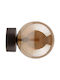 TK Lighting Estera Φωτιστικό Τοίχου με Ντουί G9 Καφέ 12x12εκ.