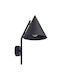 TK Lighting Μοντέρνο Φωτιστικό Τοίχου με Ντουί E27 Μαύρο 19εκ.