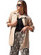 Damen Leinen Hemd Beige
