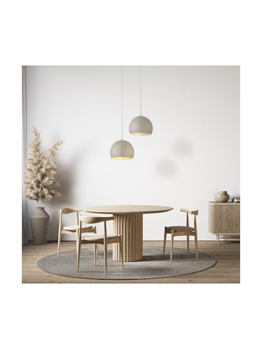 TK Lighting Κρεμαστό Φωτιστικό Μπεζ με Ντουί E27 27x160εκ.