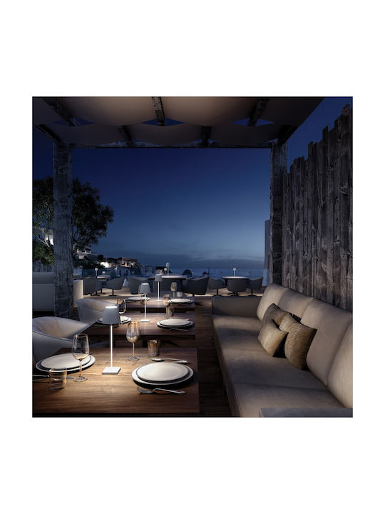 VK Lighting Πορτατίφ LED με Καφέ Καπέλο και Βάση