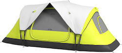 Outsunny Σκηνή Camping Πράσινη με Διπλό Πανί 3 Εποχών για 4 Άτομα 450x215x180εκ.