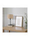 TK Lighting Table Lamp for Socket E27 with Beige Shade and Black Base