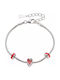 Oxzen versilberter Kinderarmband Erdbeere