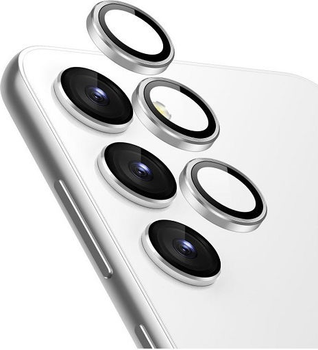 Camera Protection Tempered Glass Silver for the Samsung Galaxy S24
