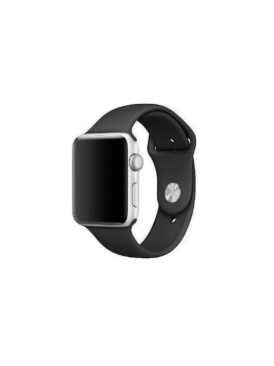 Λουράκι Σιλικόνης Μαύρο (Apple Watch 42 / 44 / 45 / 49 mm - Μαύρο)