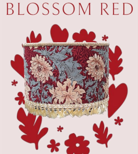 Oxygen Flowers Pendant Light Red with Socket E27 35cm