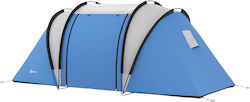 Outsunny Camping Tent Blue for 2 People 220x450x180cm