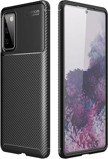 Techsuit Umschlag Rückseite Silikon Schwarz (Galaxy S20 FE)