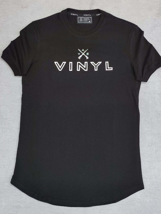 Vinyl Art Clothing Tricou pentru bărbați cu mâneci scurte Black