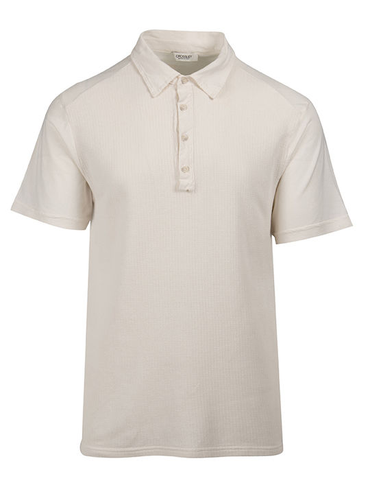 Crossley Men's Short Sleeve Blouse Polo Ecru