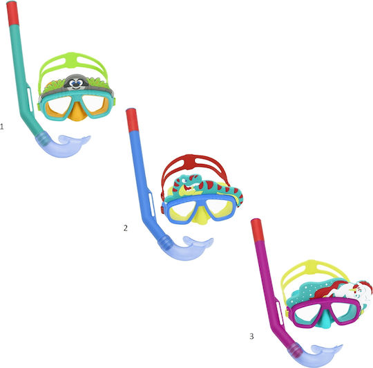 Bestway Kinder Tauchmaske mit Schnorchel (Verschiedene Farben)
