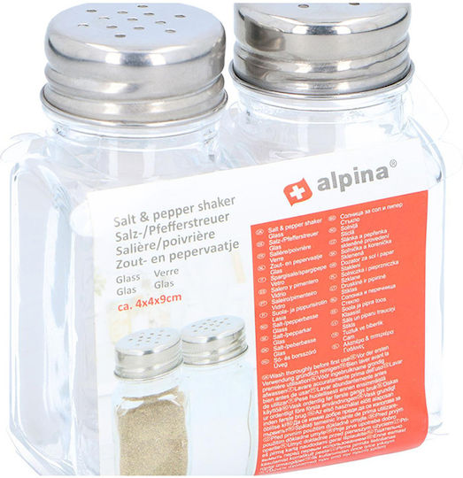 Alpina Appliances Σετ Αλατοπίπερο Стъкло 2бр