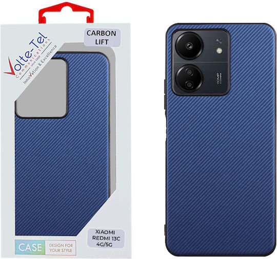 Volte-Tel Carbon Lift Back Cover Σιλικόνης Μπλε (Xiaomi Redmi 13C)
