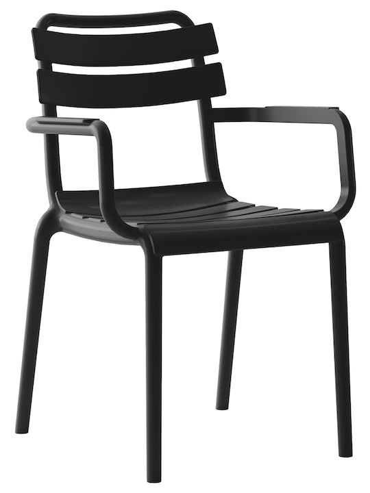 Gartenstühle Polypropylen Philly Schwarz 58,5x4...