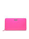 Mare Din piele Portofel de damă Clasice cu RFID Fuchsia