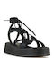 Women's Flat Sandals Flatforms in Black Color