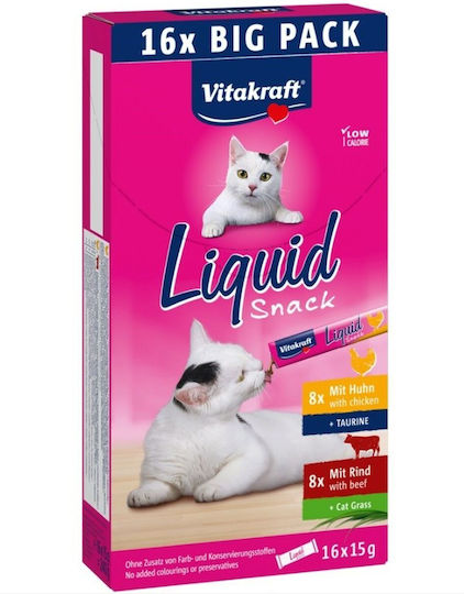 Vitakraft Котешки Лакомства с Говеждо Месо / Пилешко за Възрастни Котки 1бр 15гр