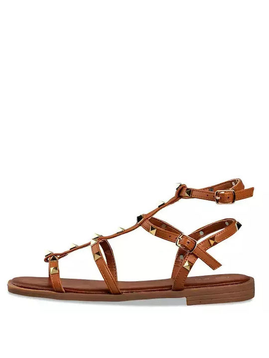 Envie Shoes Women's Flat Sandals in Brown Color